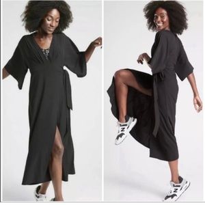 • Athleta • Women’s Calistoga Coverup Wrap Dress Black Size XSP